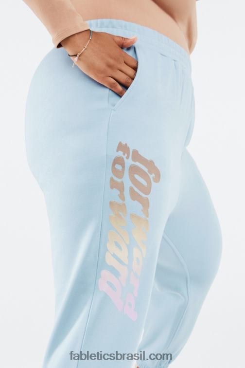 Fabletics pedra azul/frente 420HR146 calça de moletom reina gráfico mulheres - Image 2