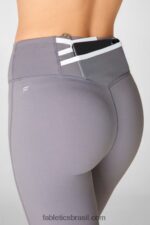 Fabletics pedreira cinza/branco 420HR1117 trinity motion365 legging cintura alta 80 mulheres - Image 2