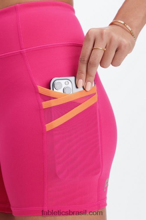 Fabletics pelúcia rosa/calêndula 420HR360 trinity motion365 cintura média 5'' curto mulheres - Image 3