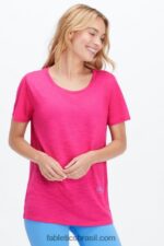 Fabletics pelúcia rosa/clube atlético 420HR2020 camiseta clássica mulheres