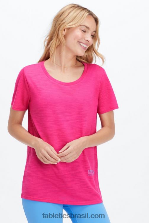 fabletics_pelucia_rosa_clube_atletico_420hr2020_camiseta_classica_mulheres.jpg Fabletics pelúcia rosa/clube atlético 420HR2020 camiseta clássica mulheres - Image 1