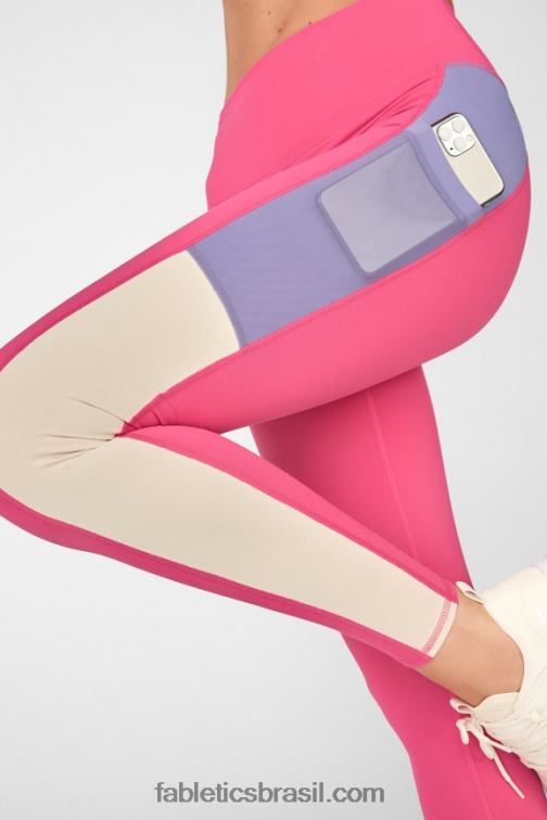 Fabletics pelúcia rosa/violetta/tapioca 420HR757 legging cintura alta powerhold on-the-go 42 mulheres - Image 2