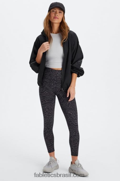 Fabletics peônia marinho/vermelho rio 420HR661 define powerhold cintura alta 7/8 legging 23 mulheres - Image 3
