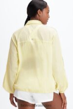 Fabletics pêra claro/branco brilhante 420HR2747 blusão peso mosca superdimensionado mulheres - Image 2