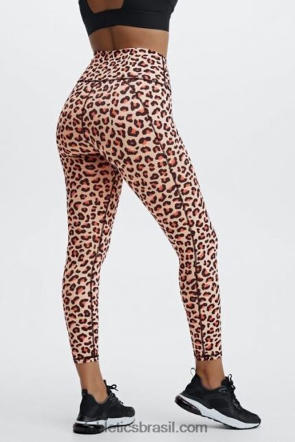 Fabletics pêra claro/branco brilhante 420HR697 define powerhold cintura alta 7/8 legging 30 mulheres