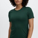 Fabletics pinheiro escuro 420HR1985 phoenix lite blusa de manga curta mulheres