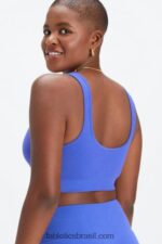 Fabletics piscina/la logo bar 420HR1484 sutiã nuca sem costura nas costas mulheres - Image 2