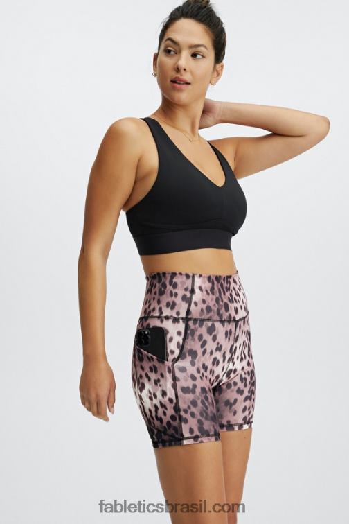 Fabletics piscina/prata reflexiva 420HR309 oasis pureluxe cintura alta 6'' short 15 mulheres - Image 4