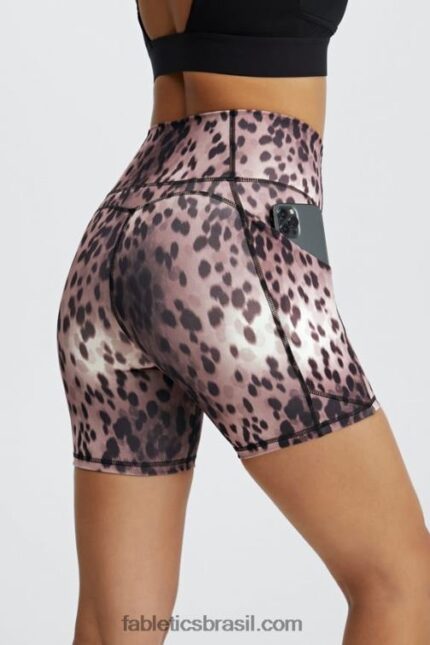 Fabletics piscina/prata reflexiva 420HR309 oasis pureluxe cintura alta 6'' short 15 mulheres