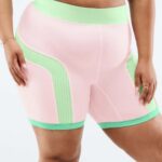 Fabletics pixie/água tropical/babosa 420HR569 shorts motion365 color block cintura alta mulheres