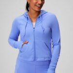Fabletics ponche de pervinca 420HR2444 moletom com capuz oásis mulheres