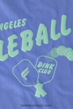 Fabletics ponche de pervinca/picleball gráfico 420HR1961 camiseta vintage manga curta mulheres - Image 3