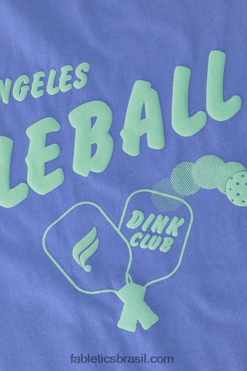 Fabletics ponche de pervinca/picleball gráfico 420HR1961 camiseta vintage manga curta mulheres - Image 3