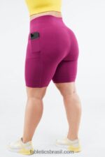 Fabletics ponche de pervinca/picleball gráfico 420HR545 short de malha cintura alta com bolso mulheres - Image 2
