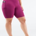 Fabletics ponche de pervinca/picleball gráfico 420HR545 short de malha cintura alta com bolso mulheres