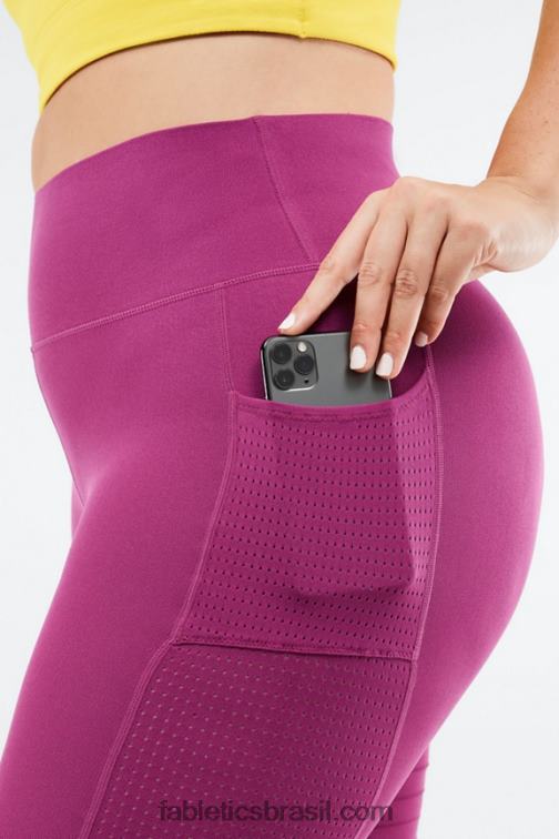 Fabletics ponche de pervinca/picleball gráfico 420HR545 short de malha cintura alta com bolso mulheres - Image 3