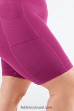 Fabletics ponche de pervinca/picleball gráfico 420HR545 short de malha cintura alta com bolso mulheres - Image 4