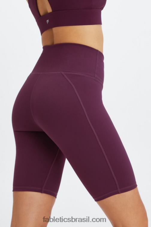 Fabletics ponche rosa/oliva desbotada 420HR337 define powerhold cintura alta 9'' short 18 mulheres - Image 2