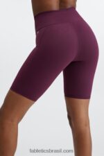 Fabletics ponche rosa/oliva desbotada 420HR337 define powerhold cintura alta 9'' short 18 mulheres