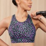 Fabletics pontos de safári de grama verde 420HR1366 sutiã esportivo trinity de alto impacto 95 mulheres