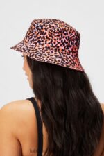 Fabletics pontos de safári flash laranja/bailarina rosa 420HR3019 chapéu balde reversível mulheres - Image 3