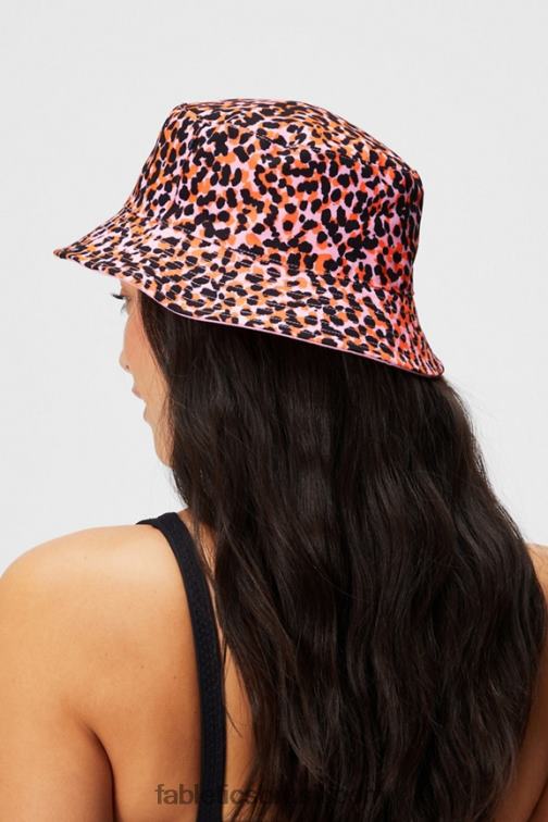 Fabletics pontos de safári flash laranja/bailarina rosa 420HR3019 chapéu balde reversível mulheres - Image 3