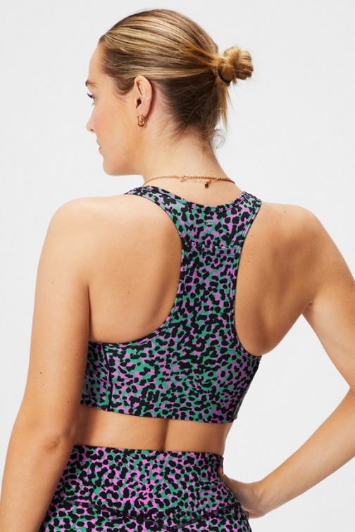 Fabletics pontos de safári verde grama/preto 420HR1740 sutiã esportivo de médio impacto em movimento 112 mulheres - Image 2