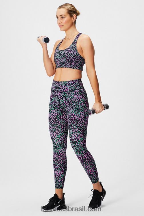 Fabletics pontos de safári verde grama/preto 420HR1740 sutiã esportivo de médio impacto em movimento 112 mulheres - Image 4