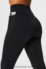 Fabletics preto 420HR1028 legging moto cintura alta motion365+ mulheres - Image 3