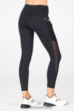 Fabletics preto 420HR1040 legging trinity motion365 cintura média 7/8 mulheres
