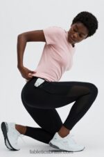 Fabletics preto 420HR1040 legging trinity motion365 cintura média 7/8 mulheres - Image 4