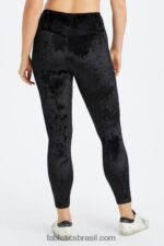 Fabletics preto 420HR1075 legging cruzada de veludo amassado mulheres - Image 2