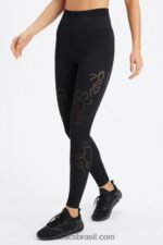 Fabletics preto 420HR1087 legging sem costura cintura alta mulheres