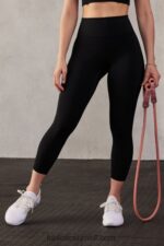 Fabletics preto 420HR1222 trinity motion365 capri cintura alta mulheres - Image 2