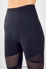 Fabletics preto 420HR1225 mosaico cintura alta 7/8 mulheres - Image 4