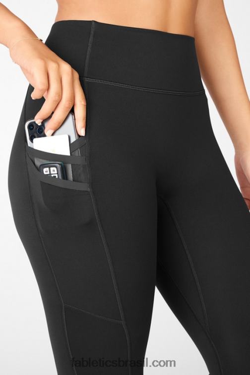 Fabletics preto 420HR1303 legging cintura alta 7/8 trinity motion365 mulheres - Image 2