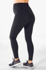 Fabletics preto 420HR1323 legging gestante cintura alta pureluxe mulheres - Image 2