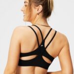 Fabletics preto 420HR1454 principal sutiã de baixo impacto mulheres