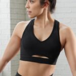 Fabletics preto 420HR1490 sutiã esportivo de baixo impacto mulheres