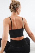 Fabletics preto 420HR1501 sutiã midi sem costura shauna mulheres - Image 2