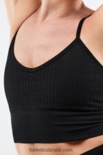 Fabletics preto 420HR1501 sutiã midi sem costura shauna mulheres - Image 3