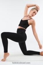 Fabletics preto 420HR1501 sutiã midi sem costura shauna mulheres - Image 4