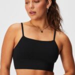 Fabletics preto 420HR1510 bralette midi sem costura em nuvem mulheres