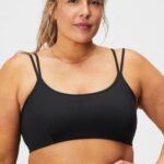 Fabletics preto 420HR1521 sutiã cruzado nas costas de baixo impacto mulheres