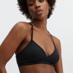 Fabletics preto 420HR1558 bralette com costas nadador mulheres