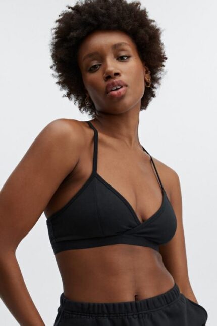 Fabletics preto 420HR1558 bralette com costas nadador mulheres