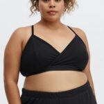 Fabletics preto 420HR1559 bralette com costas nadador mulheres