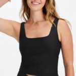 Fabletics preto 420HR1563 tanque de sutiã embutido lydia mulheres