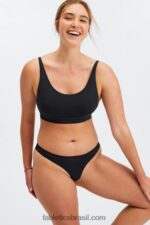 Fabletics preto 420HR1576 bralette decote canoa de toque fino mulheres - Image 2