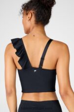 Fabletics preto 420HR1693 blusa de babados mellie mulheres - Image 3